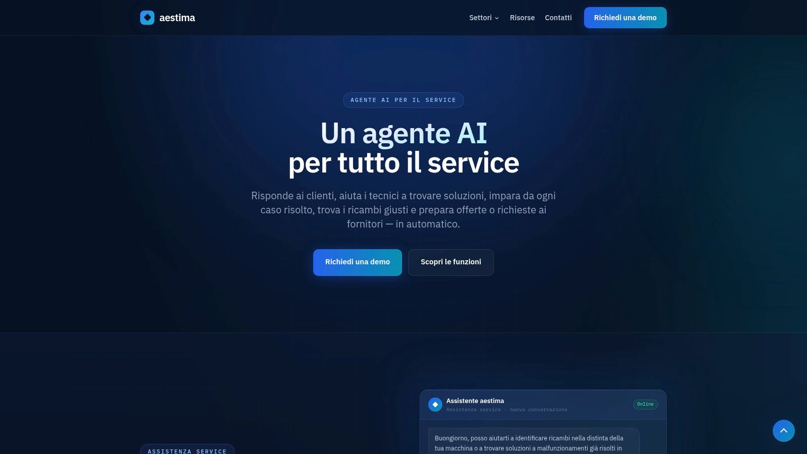 Screenshot from https://aestima.it